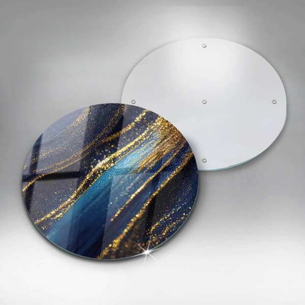 Skleněné krájecí prkénko Námořnická modrá abstrakce