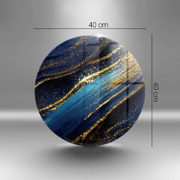 Skleněné krájecí prkénko Námořnická modrá abstrakce