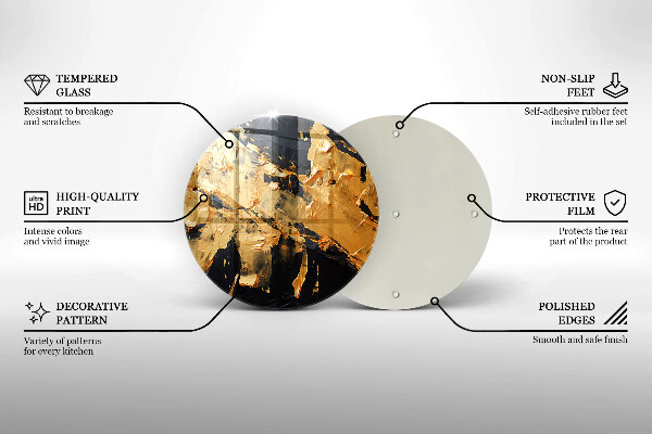 Skleněné krájecí prkénko Elegantní barva textury