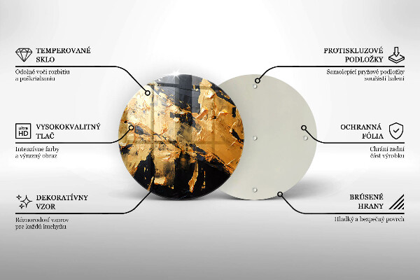 Skleněné krájecí prkénko Elegantní barva textury