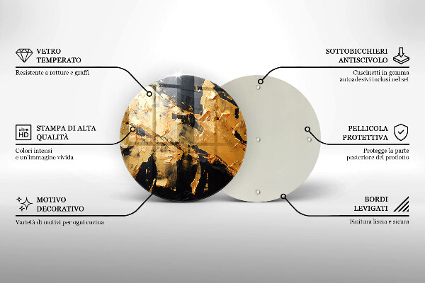 Skleněné krájecí prkénko Elegantní barva textury