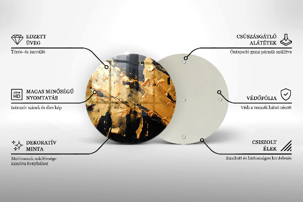 Skleněné krájecí prkénko Elegantní barva textury