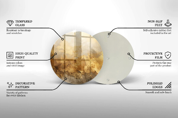Skleněné krájecí prkénko Bohatá textura