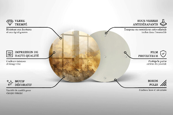 Skleněné krájecí prkénko Bohatá textura