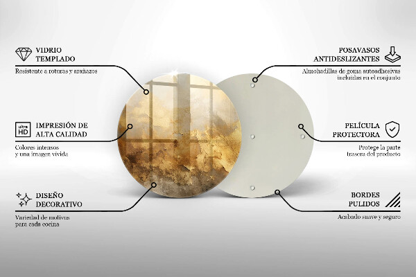 Skleněné krájecí prkénko Bohatá textura