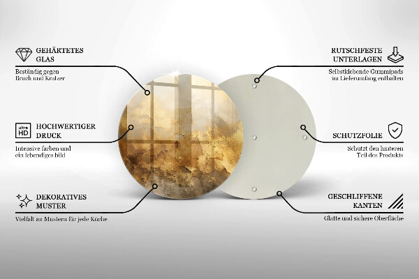 Skleněné krájecí prkénko Bohatá textura