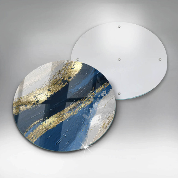 Skleněné krájecí prkénko Textura se zlatem