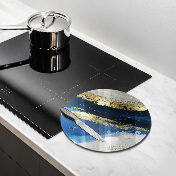 Skleněné krájecí prkénko Textura se zlatem