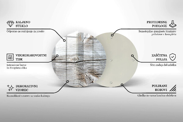 Skleněné krájecí prkénko Světlá struktura dřeva
