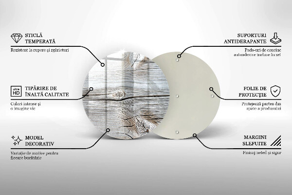 Skleněné krájecí prkénko Světlá struktura dřeva