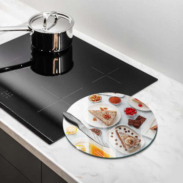 Skleněné krájecí prkénko Sladkost dortu