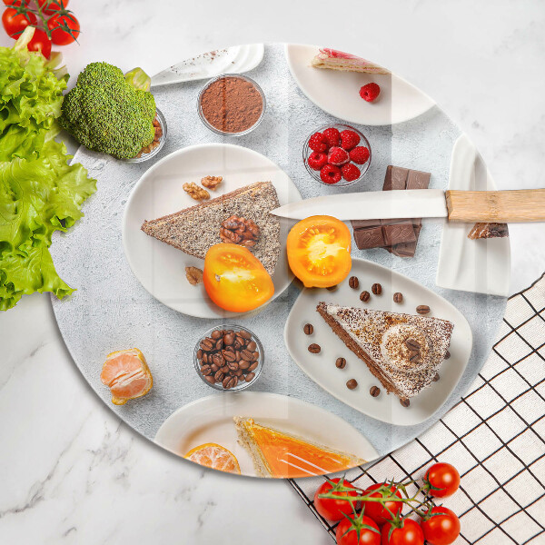 Skleněné krájecí prkénko Sladkost dortu