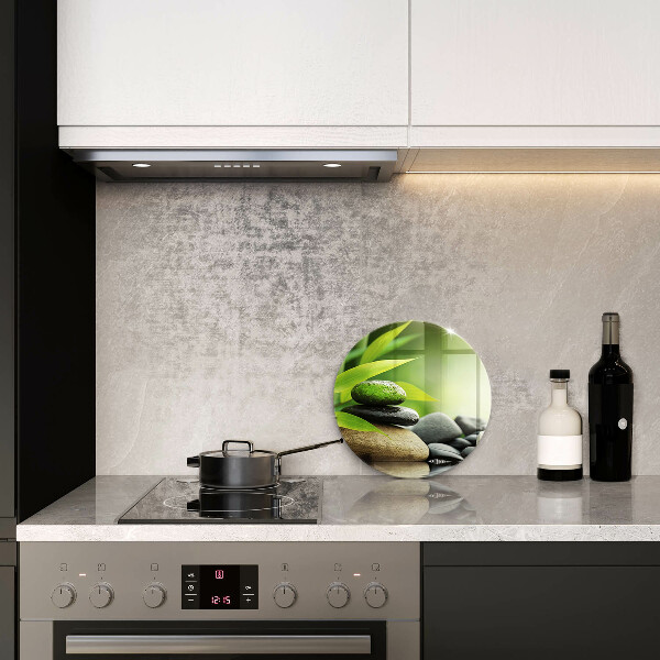 Skleněné krájecí prkénko Zen bambusové kameny