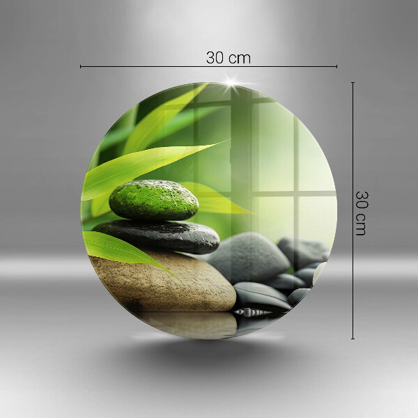 Skleněné krájecí prkénko Zen bambusové kameny