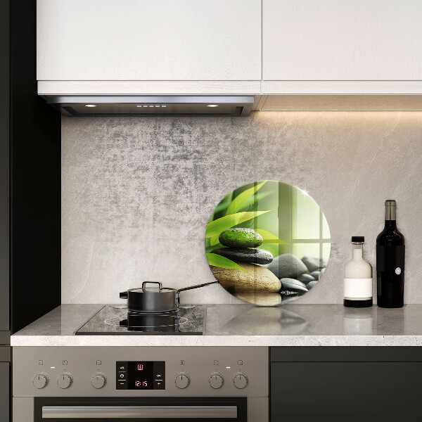 Skleněné krájecí prkénko Zen bambusové kameny