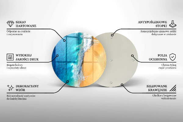 Skleněné krájecí prkénko Pláž a moře