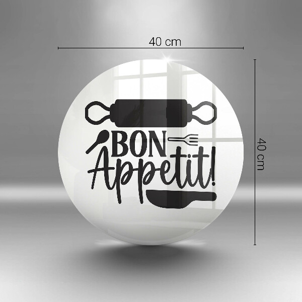Skleněné krájecí prkénko Bon appetit nápis