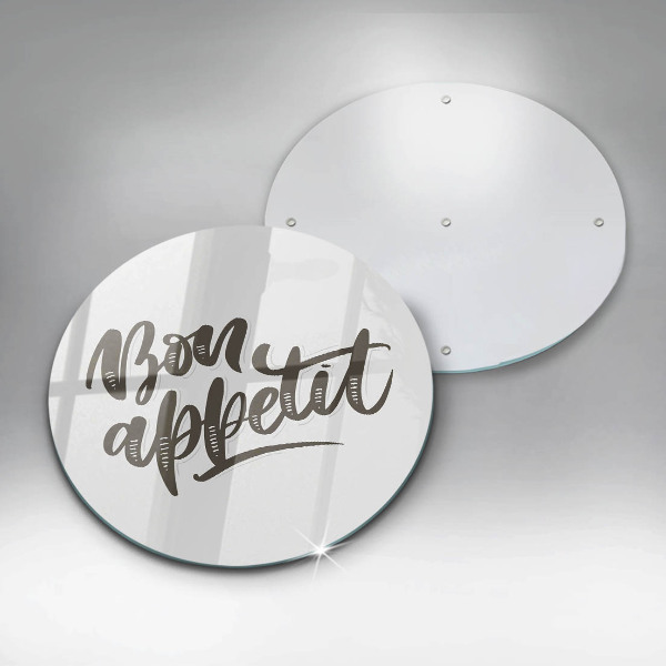 Skleněné krájecí prkénko Bon appetit nápis