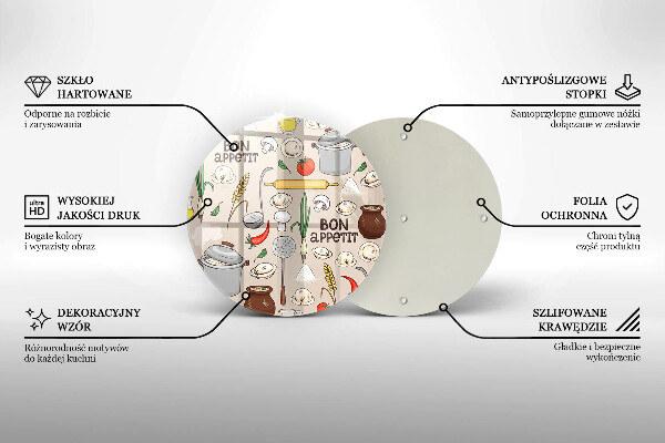 Skleněné krájecí prkénko Ilustrace kuchyně