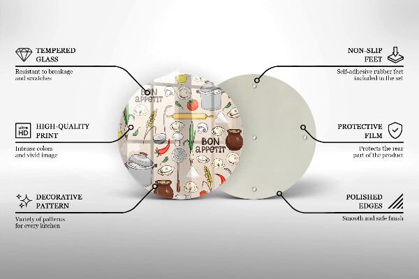 Skleněné krájecí prkénko Ilustrace kuchyně