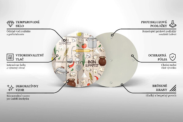 Skleněné krájecí prkénko Ilustrace kuchyně