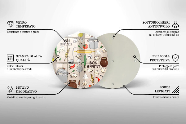 Skleněné krájecí prkénko Ilustrace kuchyně