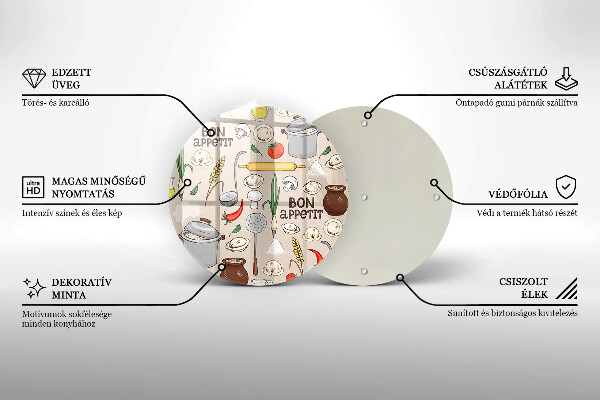 Skleněné krájecí prkénko Ilustrace kuchyně