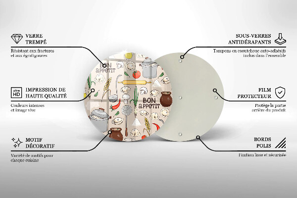 Skleněné krájecí prkénko Ilustrace kuchyně