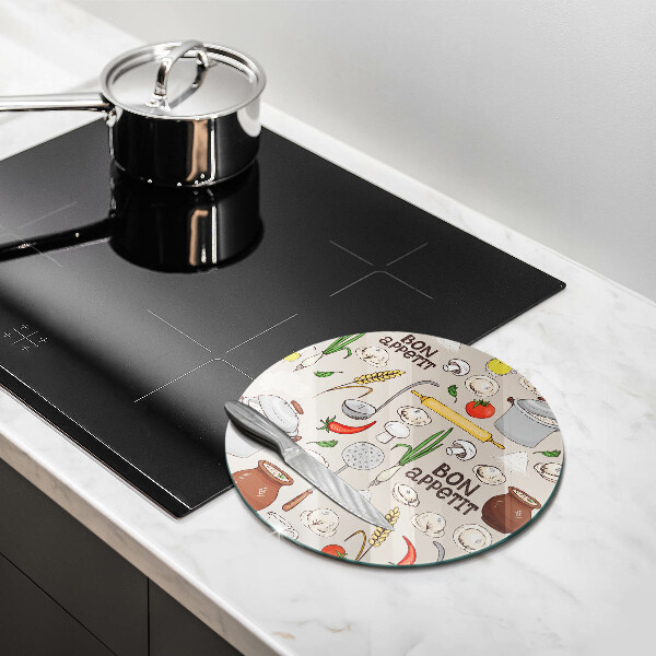 Skleněné krájecí prkénko Ilustrace kuchyně