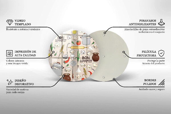 Skleněné krájecí prkénko Ilustrace kuchyně