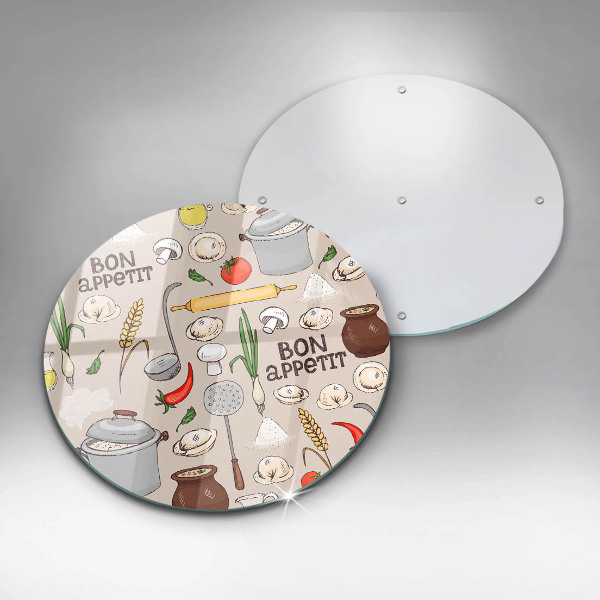 Skleněné krájecí prkénko Ilustrace kuchyně