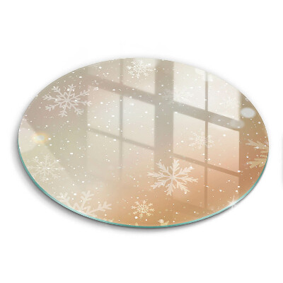 Skleněné krájecí prkénko Sněhové vločky