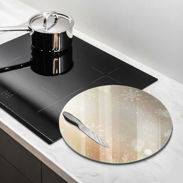 Skleněné krájecí prkénko Sněhové vločky