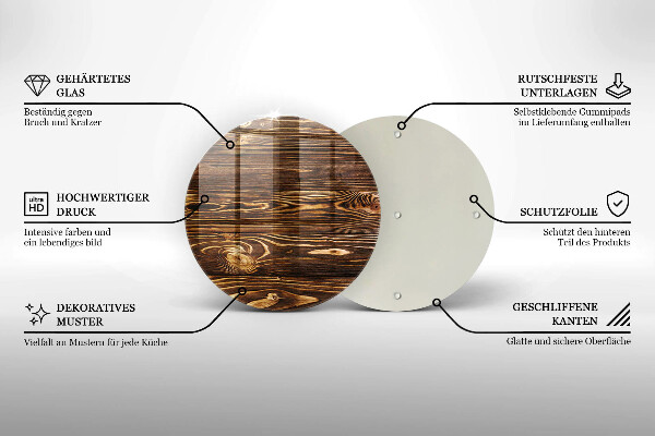 Skleněné krájecí prkénko Textura dřeva