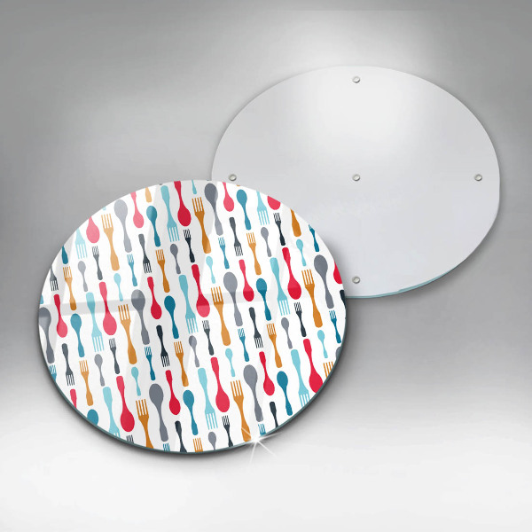 Skleněné krájecí prkénko Ilustrace lžíce