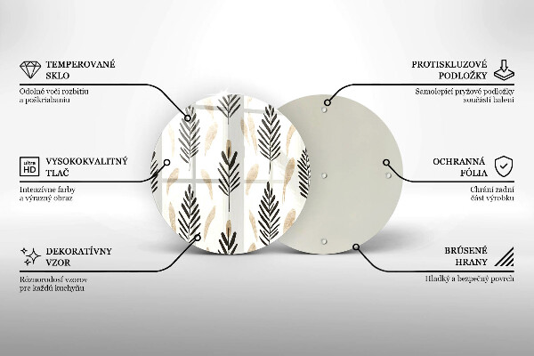 Skleněné krájecí prkénko Boho rostliny