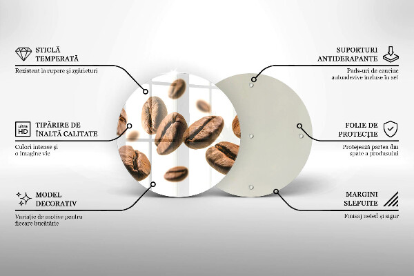 Skleněné krájecí prkénko Kávová zrna