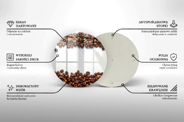 Skleněné krájecí prkénko Kávová zrna
