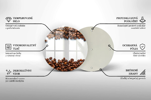 Skleněné krájecí prkénko Kávová zrna