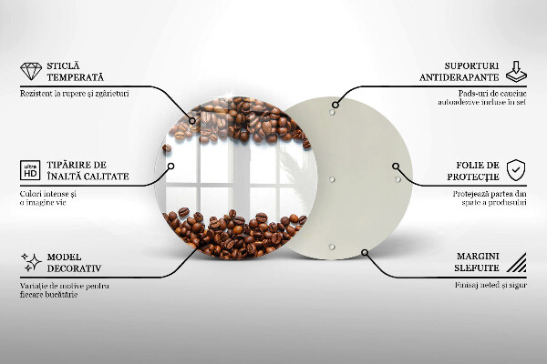 Skleněné krájecí prkénko Kávová zrna