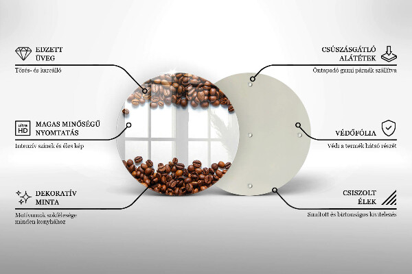 Skleněné krájecí prkénko Kávová zrna