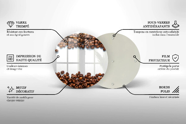 Skleněné krájecí prkénko Kávová zrna