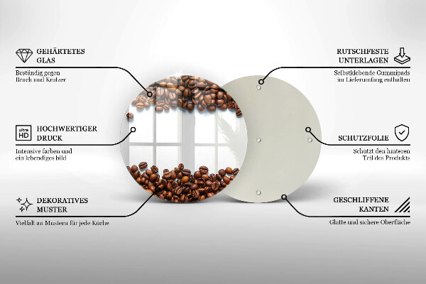 Skleněné krájecí prkénko Kávová zrna