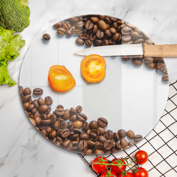 Skleněné krájecí prkénko Kávová zrna