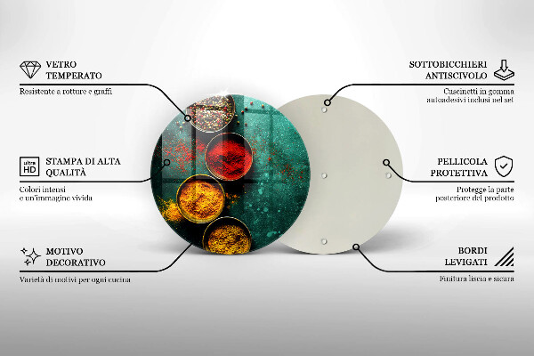 Skleněné krájecí prkénko Orientální koření