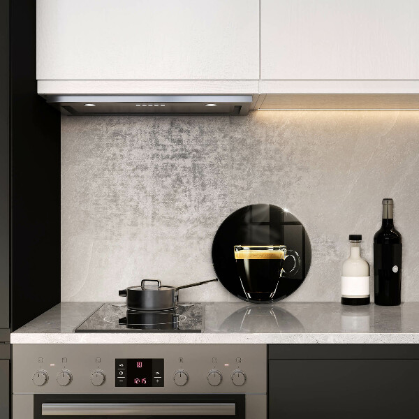 Skleněné krájecí prkénko Sklenice černé kávy