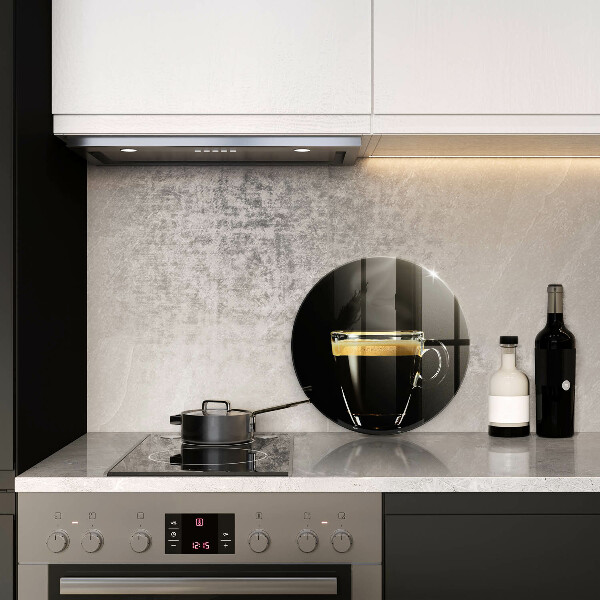 Skleněné krájecí prkénko Sklenice černé kávy