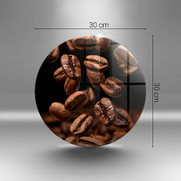 Skleněné krájecí prkénko Hnědá kávová zrna