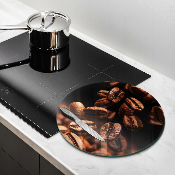 Skleněné krájecí prkénko Hnědá kávová zrna