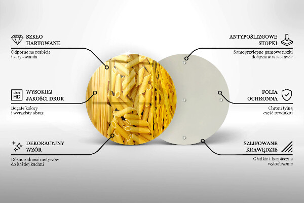 Skleněné krájecí prkénko Těstoviny